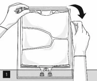 A drawing of hands holding a piece of paper
Description automatically generated