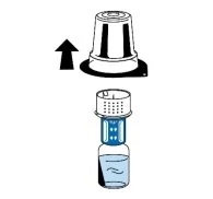 A diagram of a bottle with a plastic cap
Description automatically generated