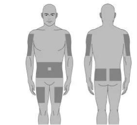 Step 9 shows you the body sites to chose to inject XEMBIFY.