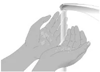 Step 3: Use soap and water to wash your hands